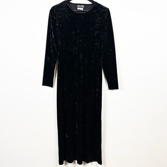 Vintage Byer Studio California Velvet Maxi Dress Size 8 Made in USA - Picture 1 of 5